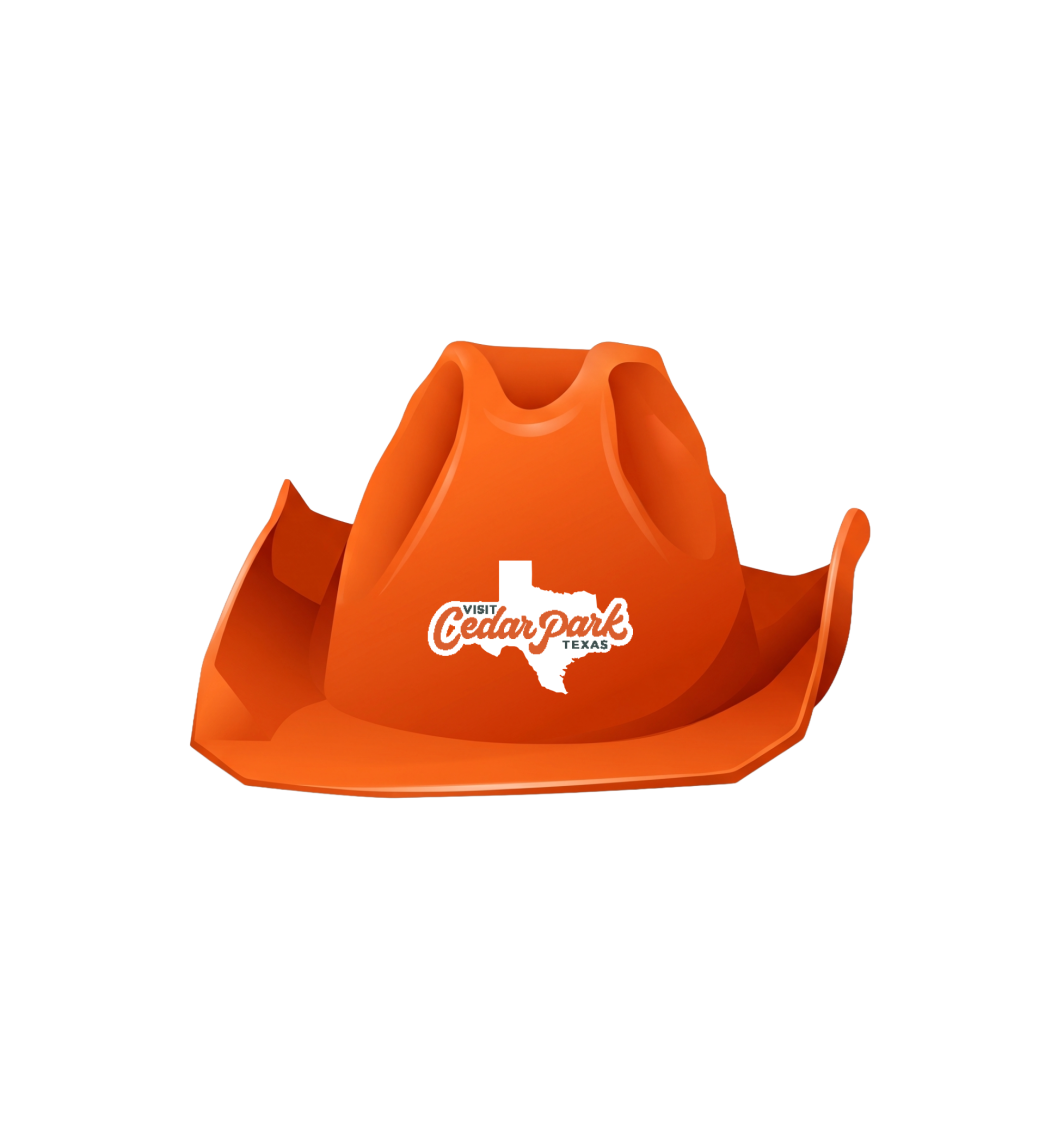 Classic Texas style with a modern orange twist augmented Reality Cowboy Hat