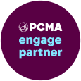 Round logo for PCMA engage partners