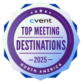 Cvent Top Meeting Destination North America 2025 award badge