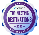 Cvent Top Meeting Destination North America 2025 award badge