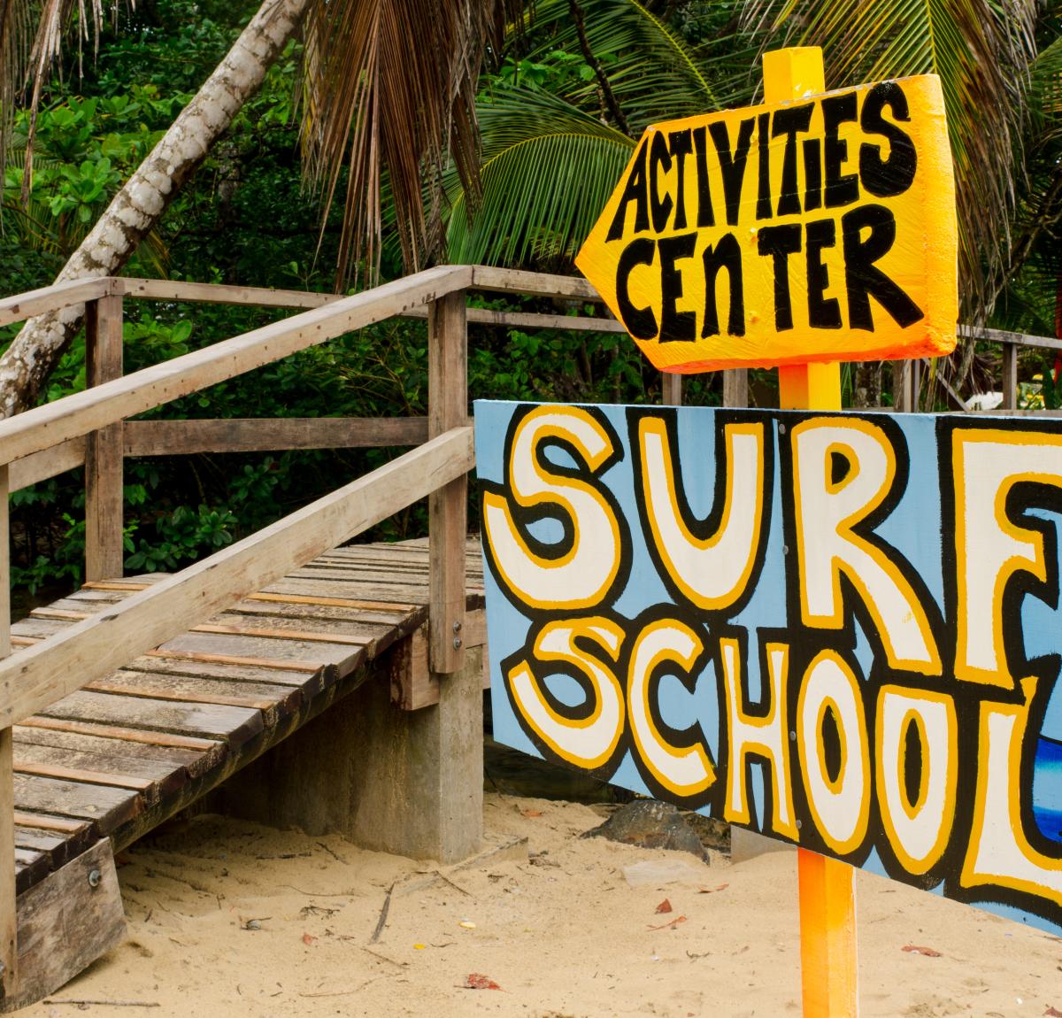 Surf School sign