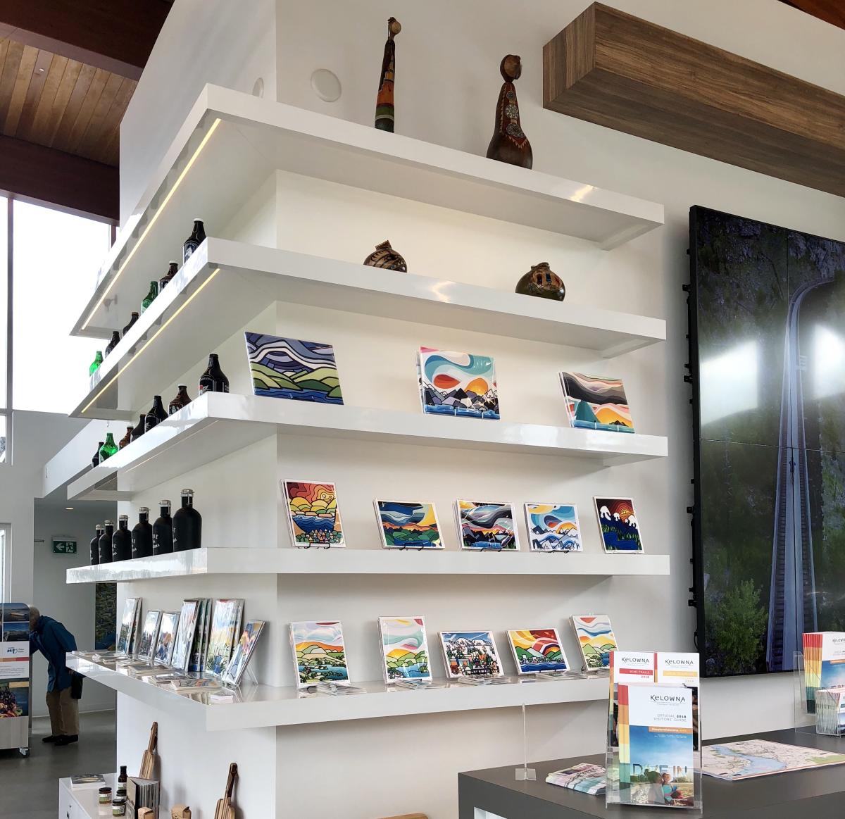 Shelves at Visitor Centre