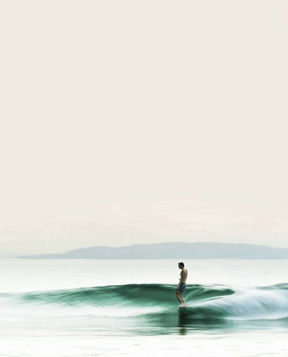 Man Surfing in Huntington Beach, California