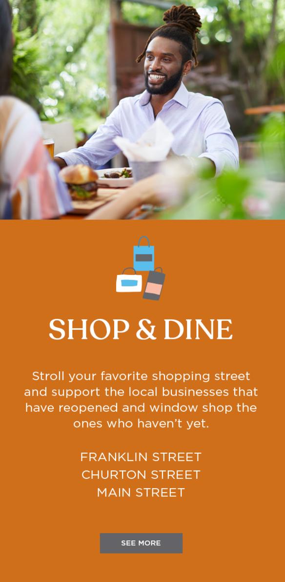 Shop & Dine image block for staycation landing page