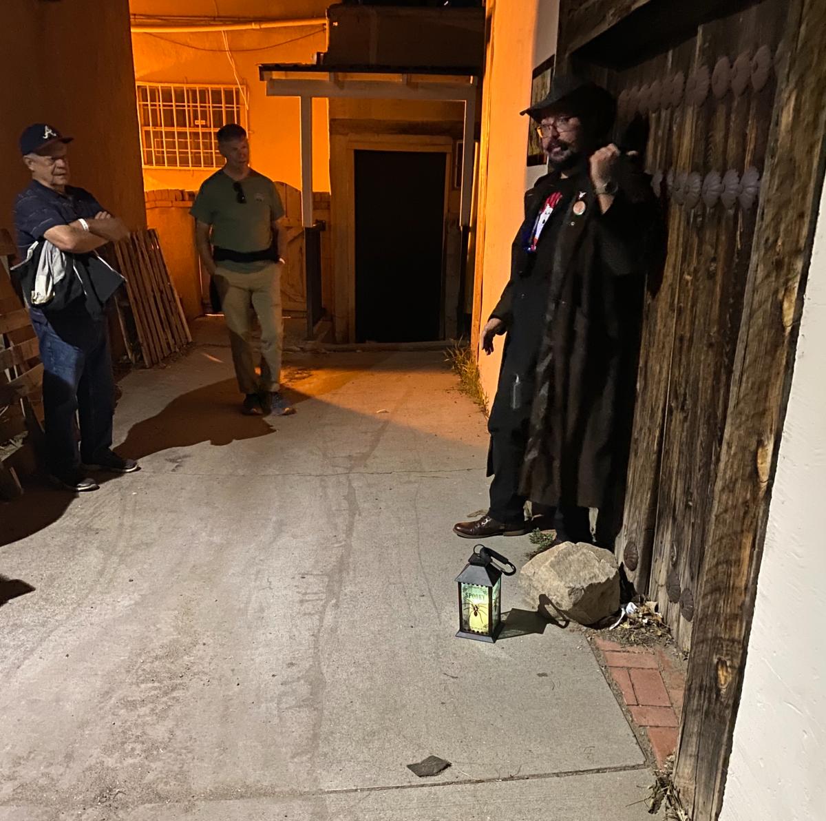 Old Town Ghost Tour Guide and Guests