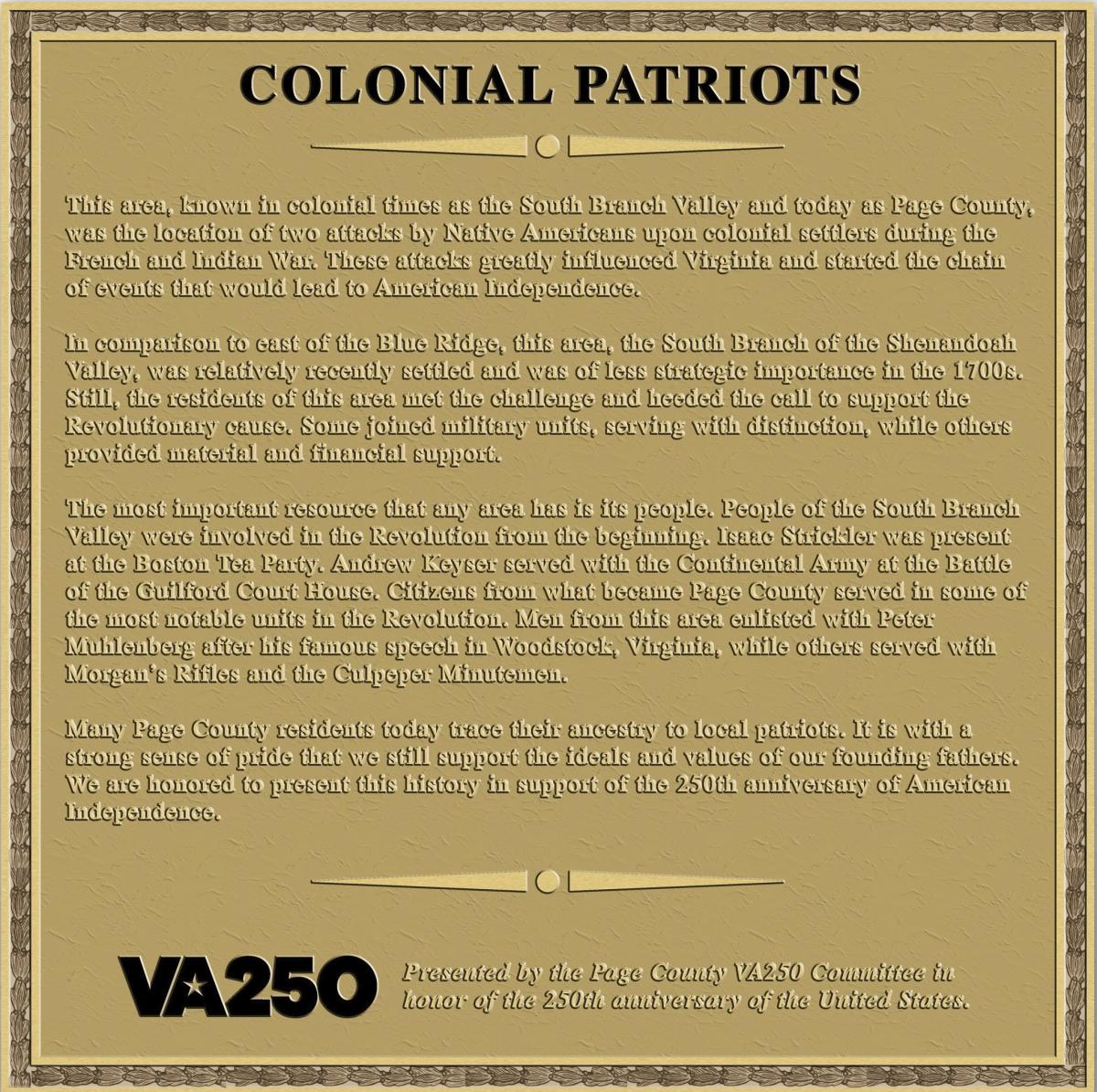 VA250: Colonial Patriots