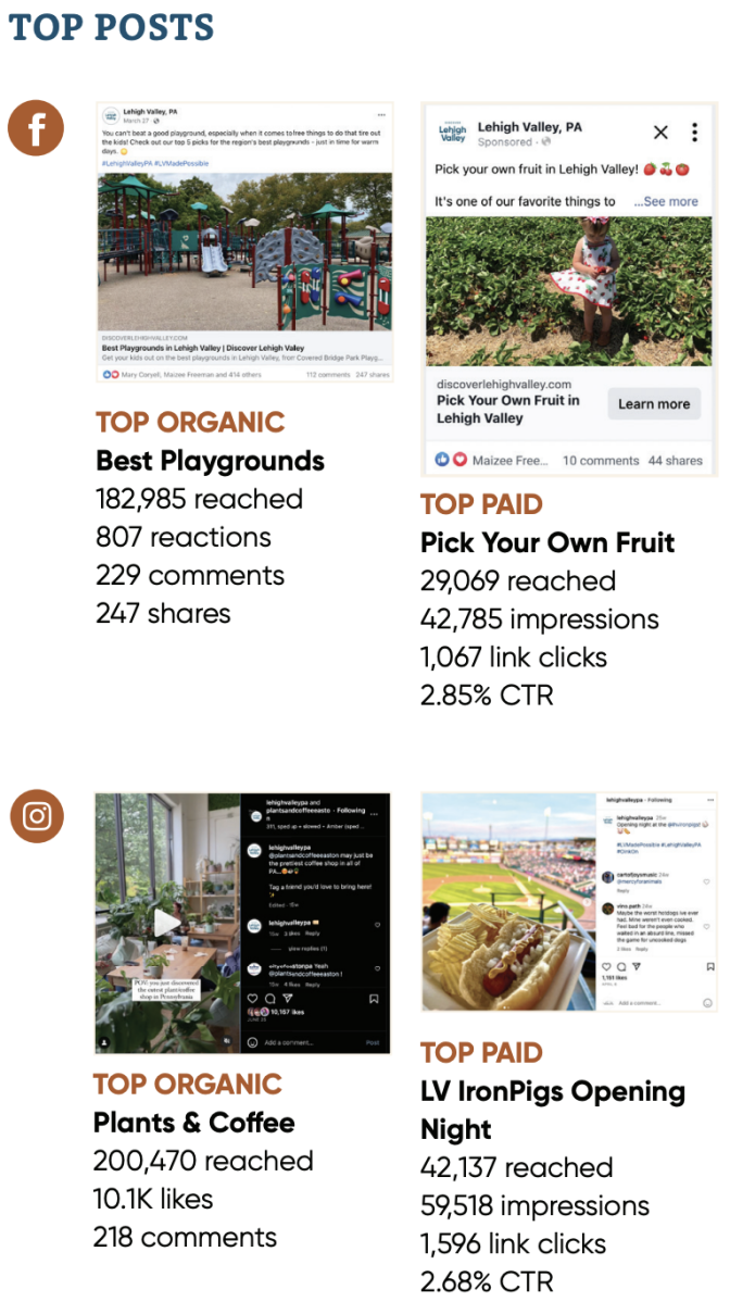 Top Facebook and Instagram Paid and Organic Posts