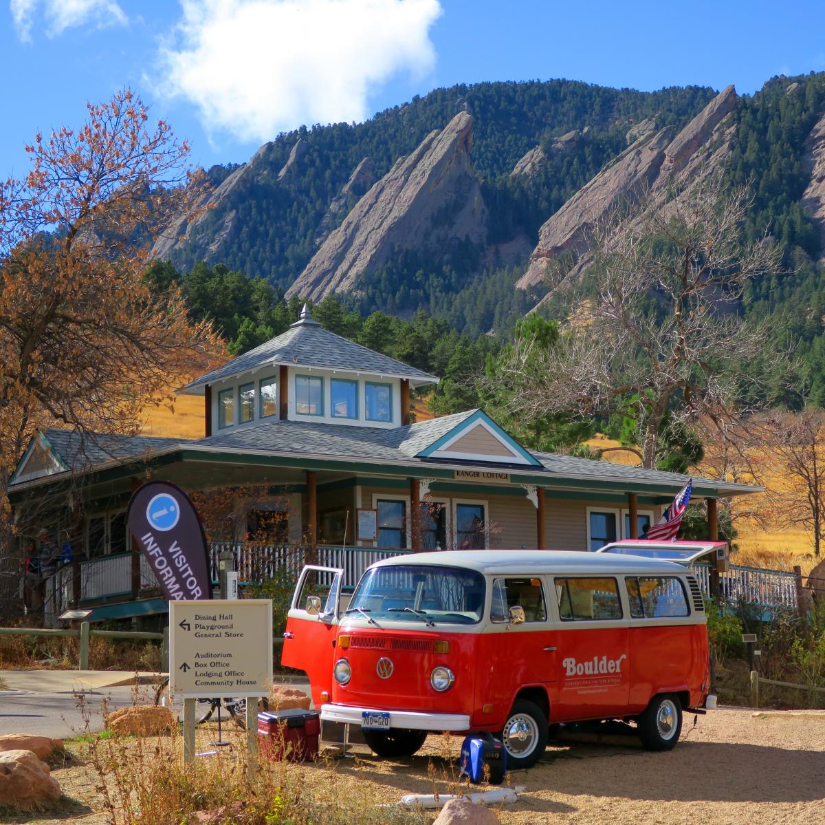 VW Visitor Bus at the Flatirons