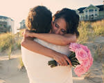 Couple Hugging in Sandbridge Beach