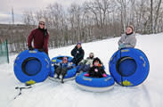 Snow tubing family in Northern Wisconsin