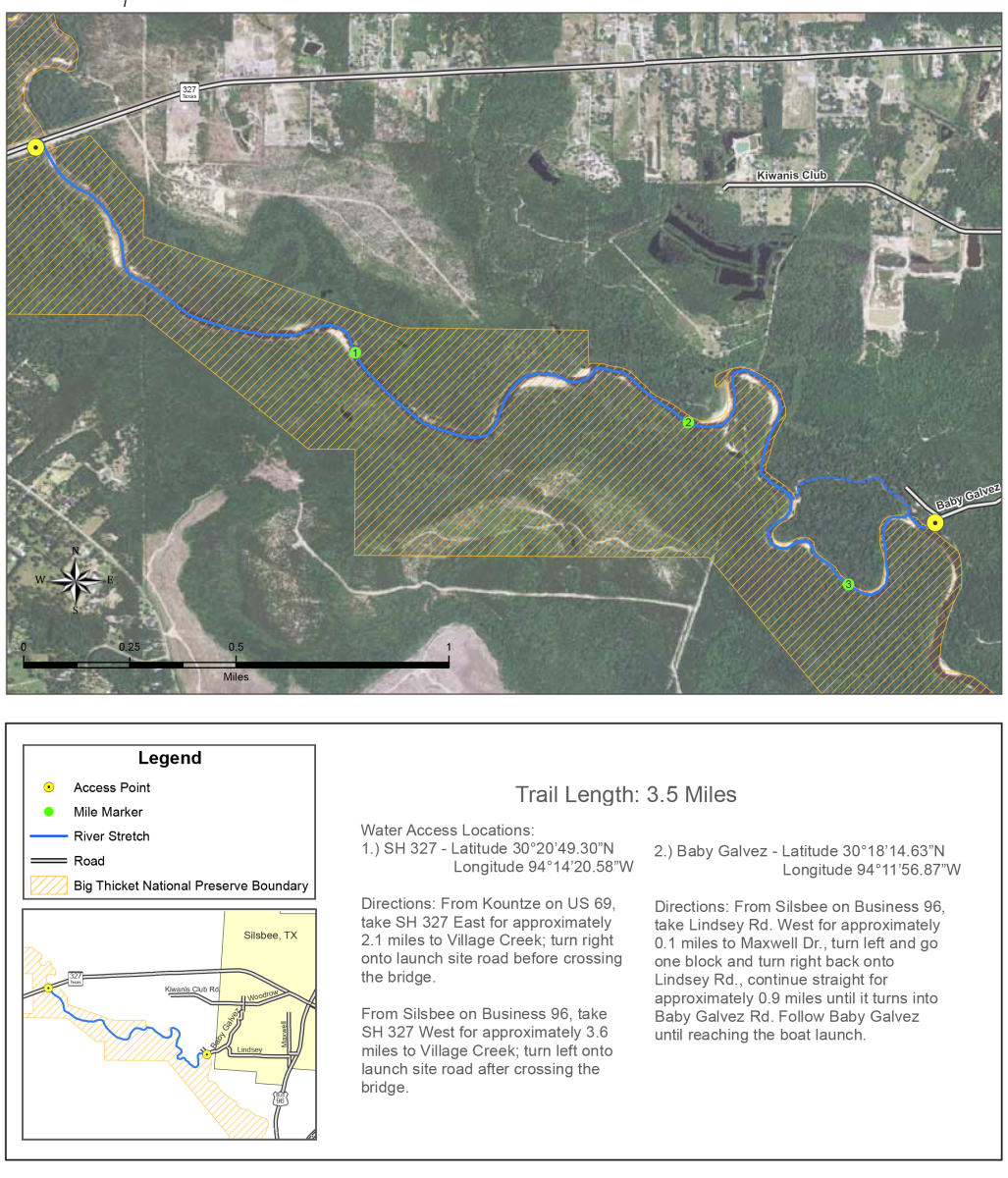 Village Creek Paddle Map