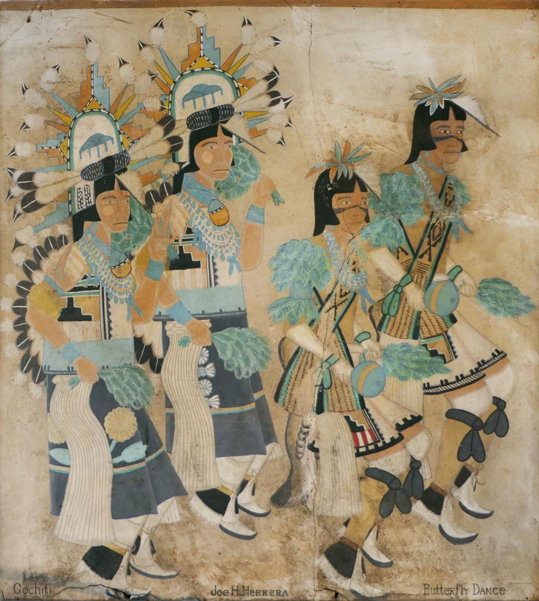 Historic Murals: Joe H. Herrera’s Cochiti Butterfly Dancers, New Mexico Magazine