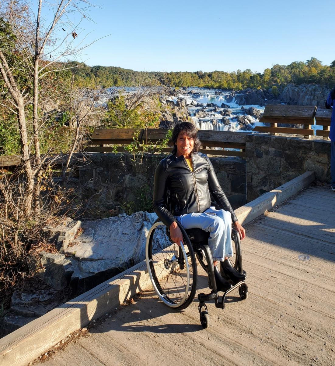 Maggie at overlook 2 (accessible) at Great Falls Park in Fairfax County, VA