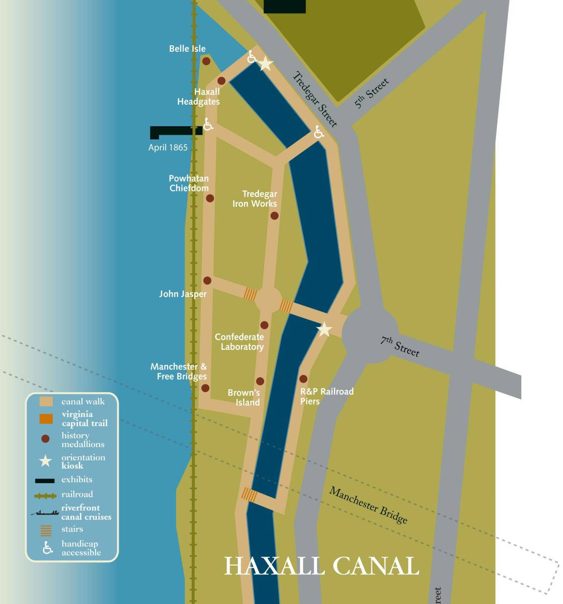 Haxall Canal map