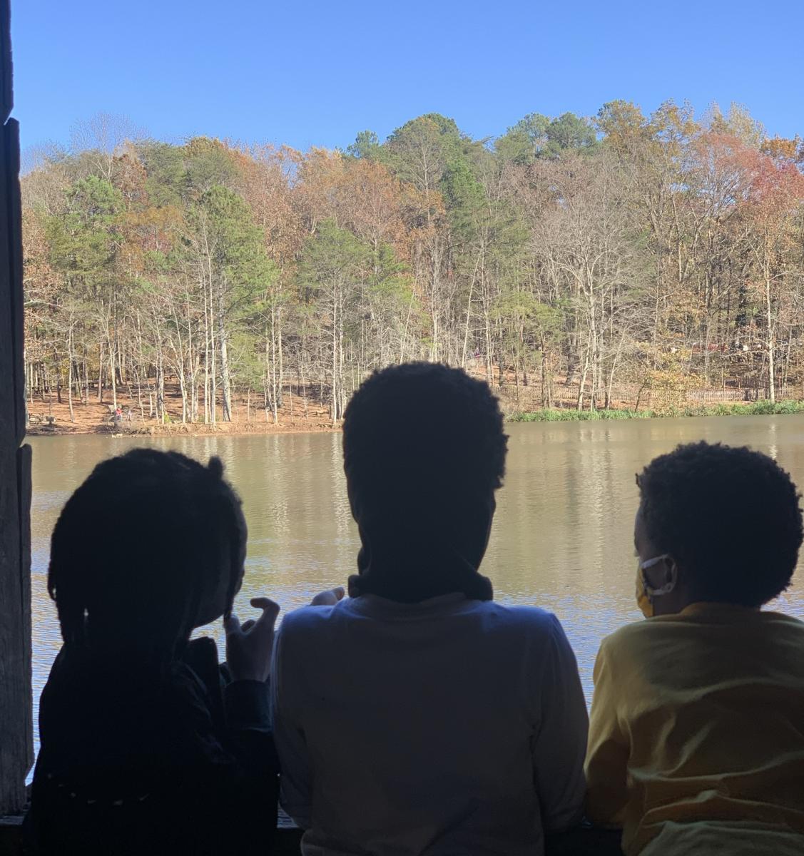 Kids looking at water