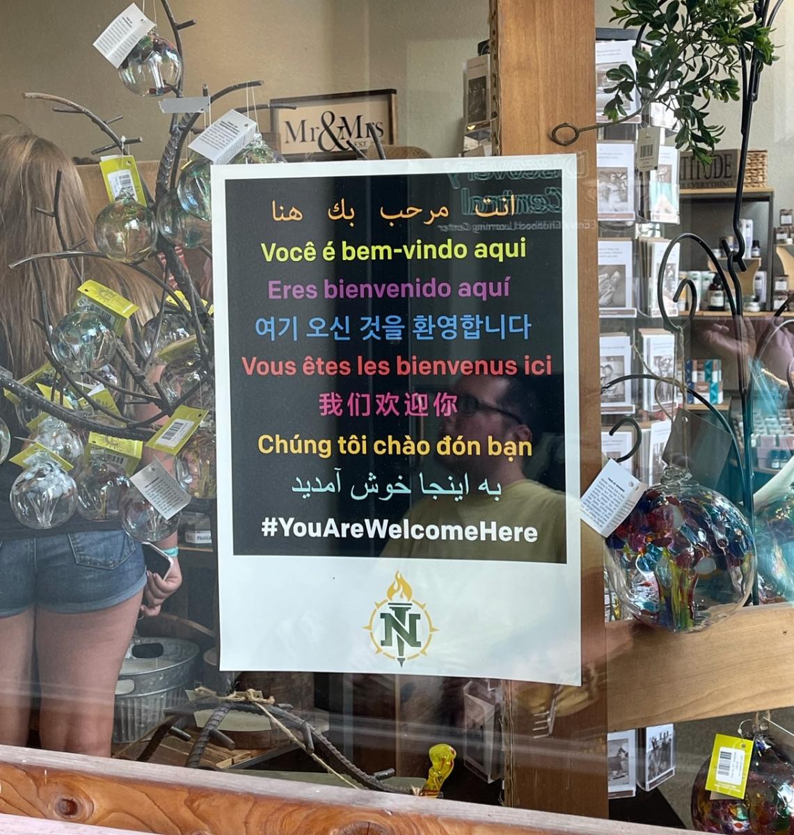 #YouAreWelcomeHere sign in local business