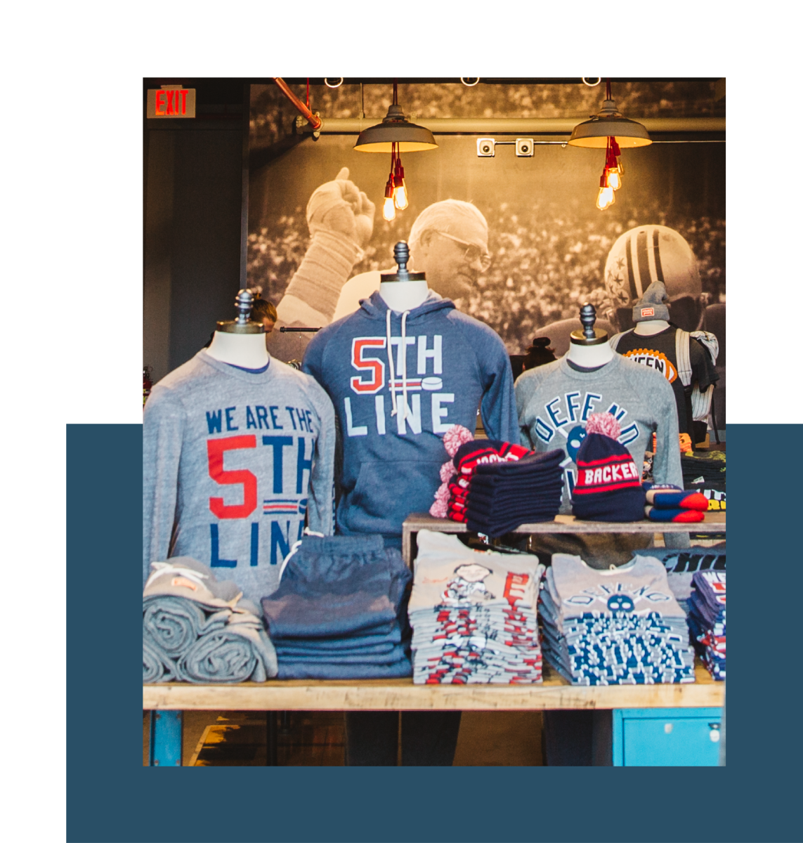 Variety of Columbus Blue Jackets apparel