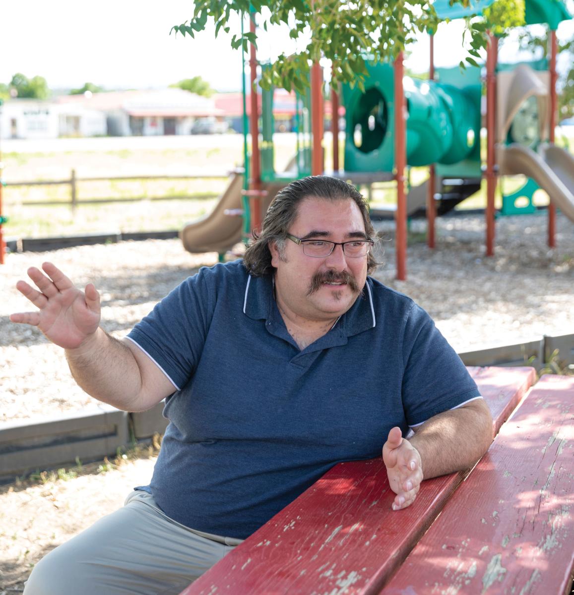 Philip Saiz at Village Park, in Cimarrón.