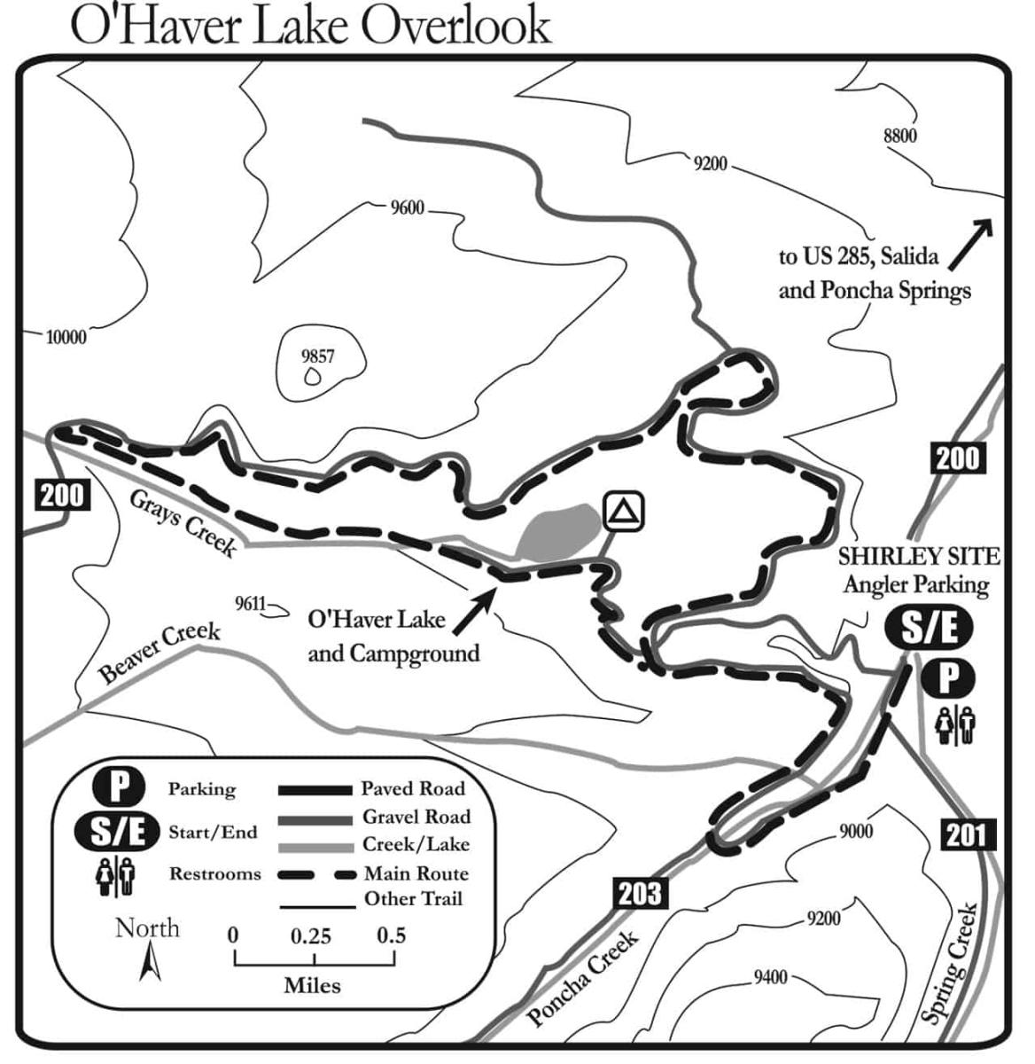 O’Haver Lake Overlook map