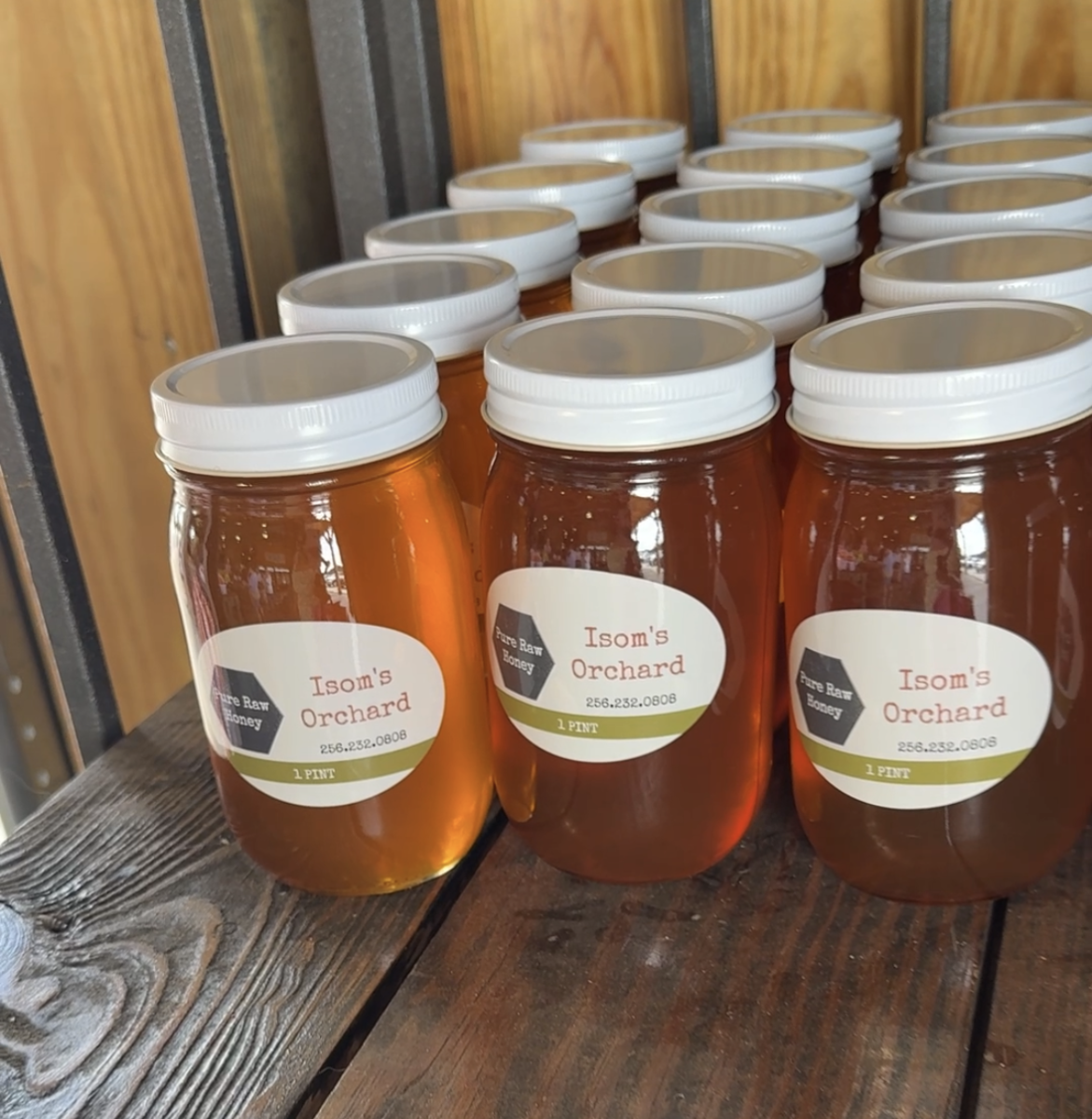 Isom's honey jars