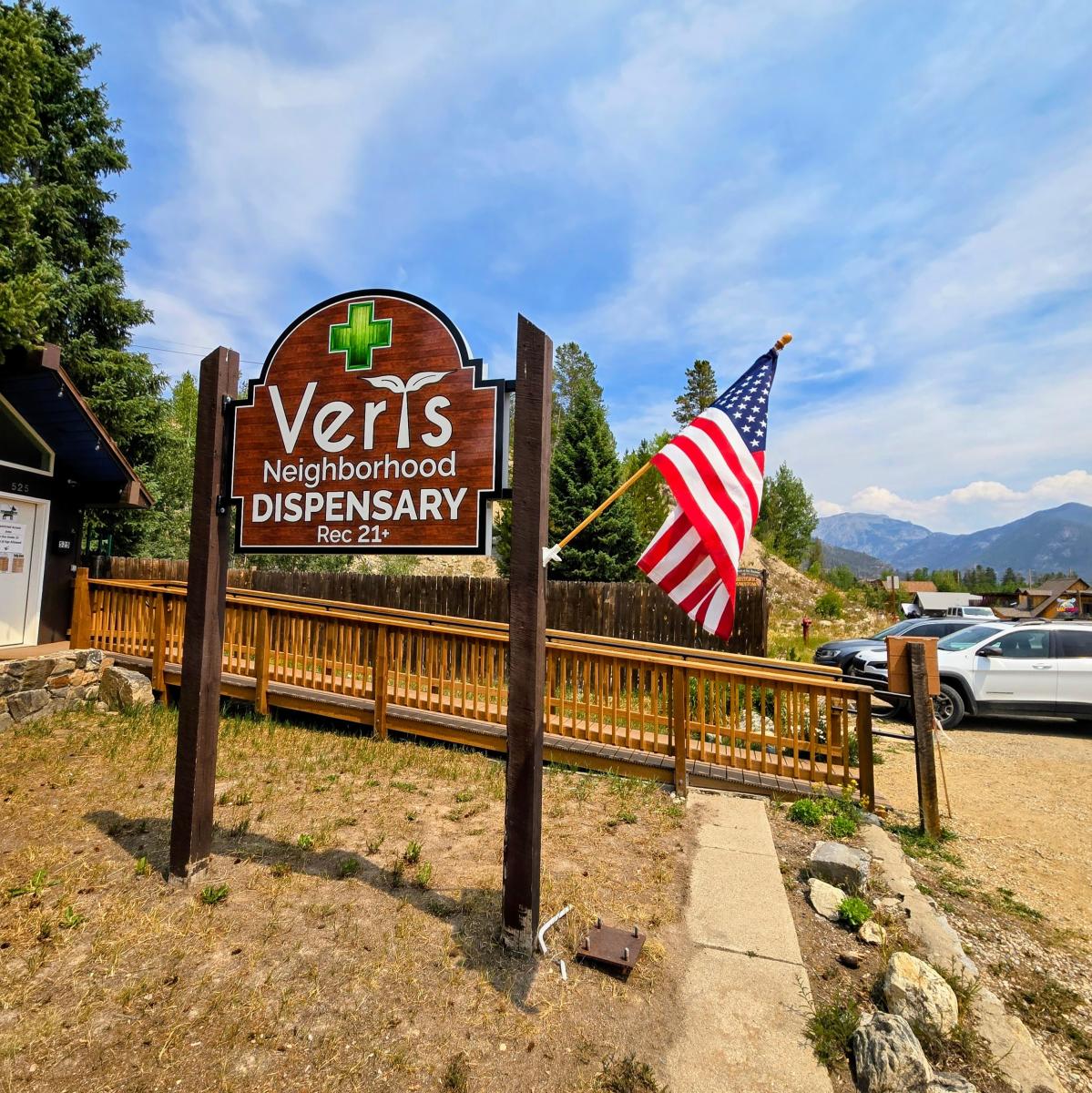 Verts Neighborhood Dispensary sign on Grand Avenue
