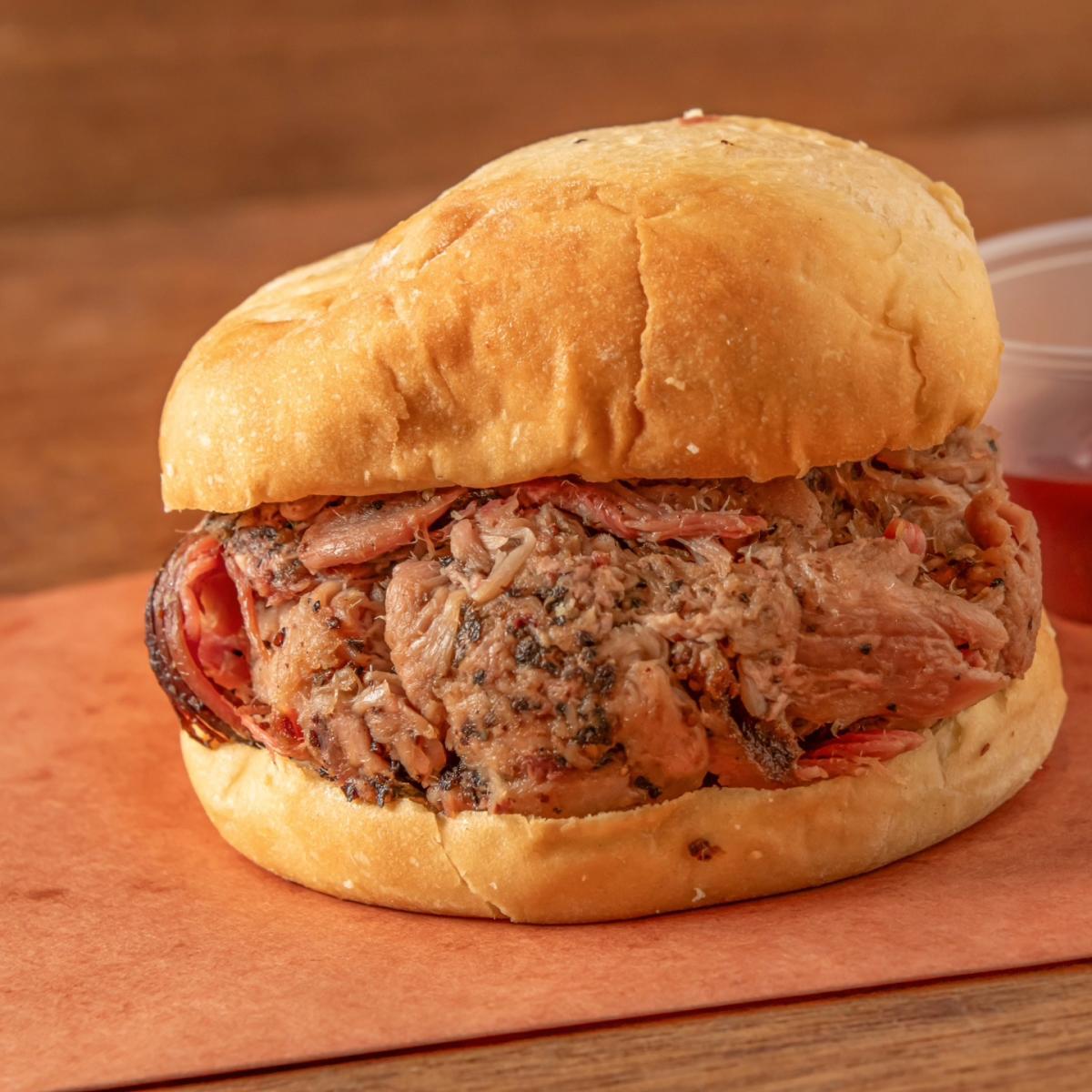 russell bbq pork sandwich