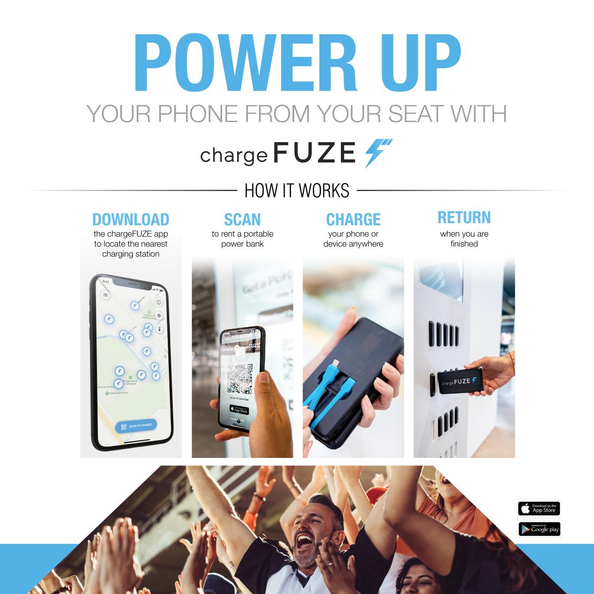 promotional graphic for chargeFUZE charging stations
