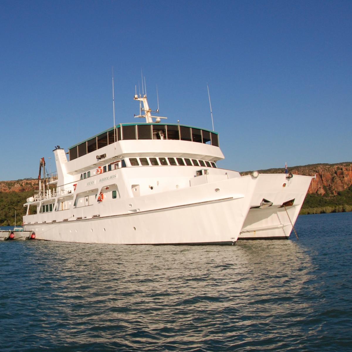 Eco Abrolhos cruise vessel on the Kimberley Coast