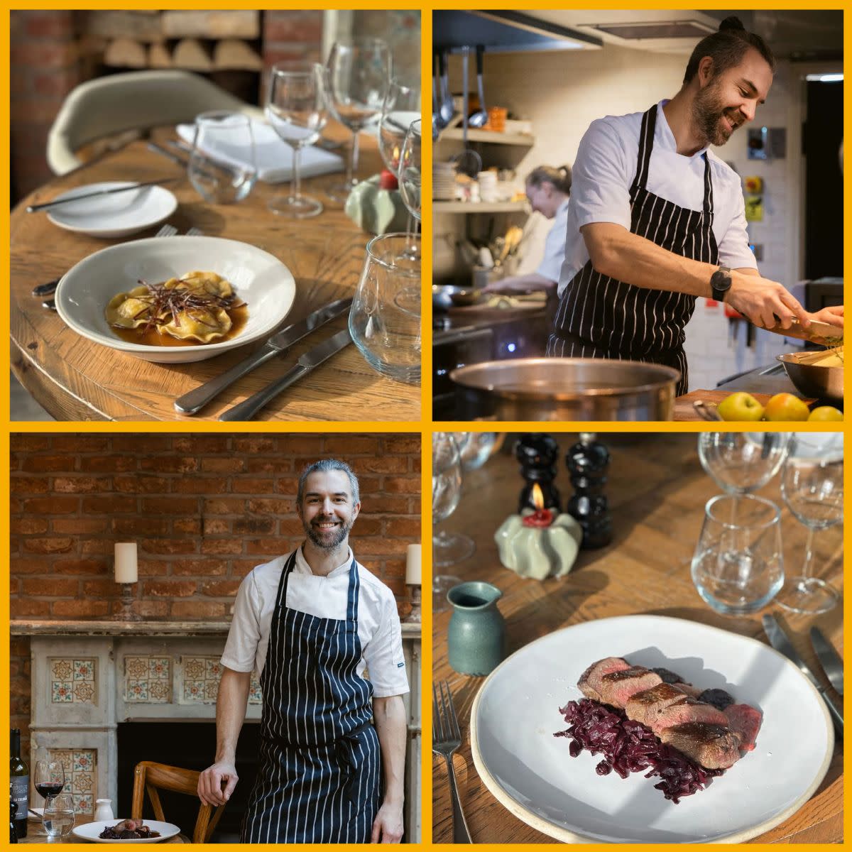 Images show new head chef at No 38, the restaurant and one of the main course dishes of pasta and meat