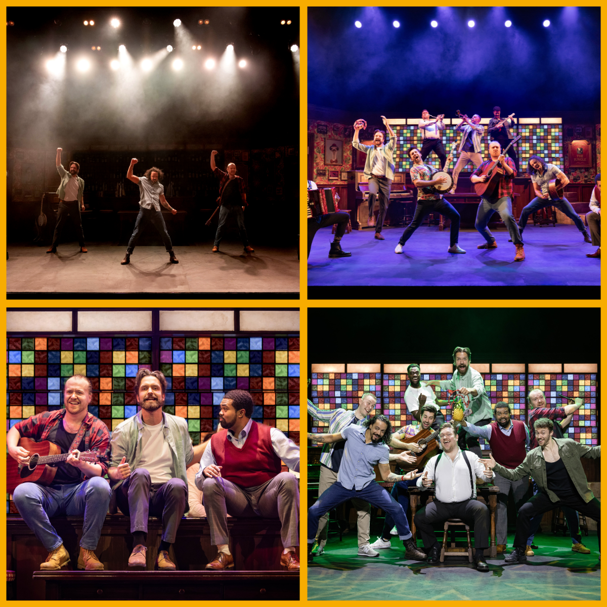 Collage of The Choir of Man production shots