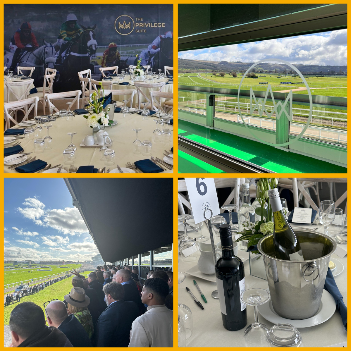 Images of VIP hospitality at Cheltenham Racecourse