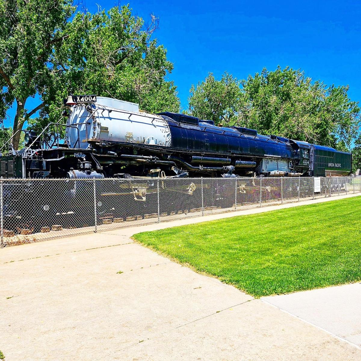 The Big Boy Steam Engine displayed in Cheyenne, a monumental locomotive and a key attraction among top historical things to do.