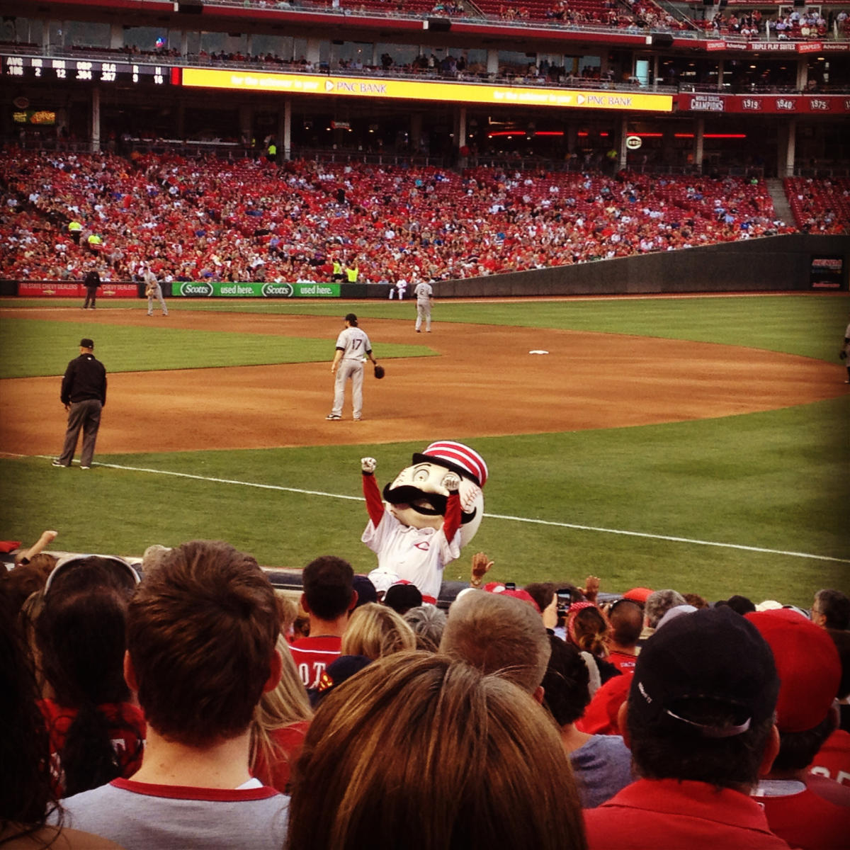 Cincinnati Reds game at the Great American Ball Park in downtown Cincinnati