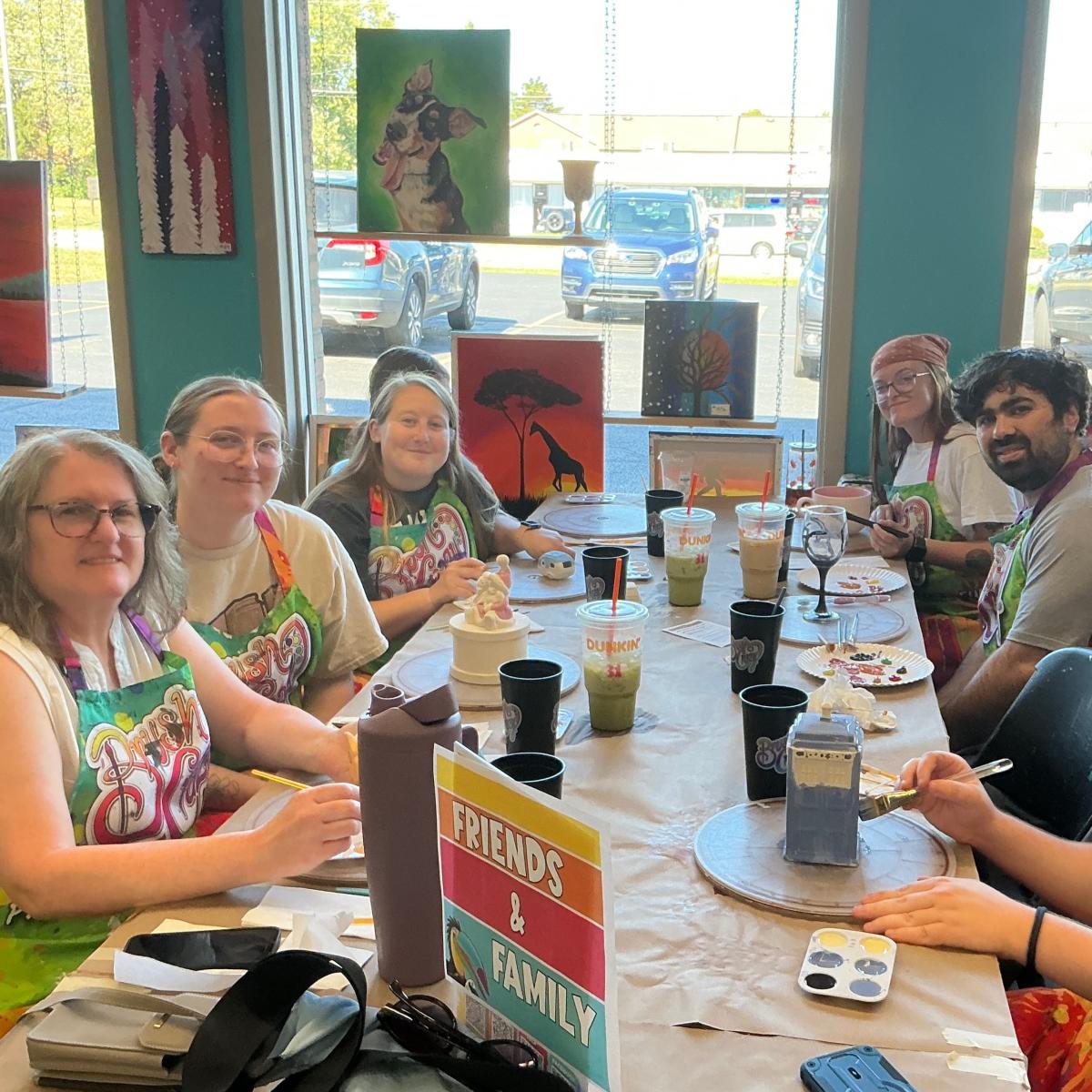 Group of people painting