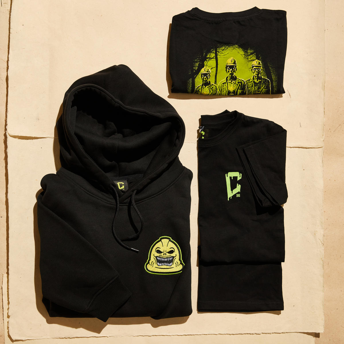 T-shirts and hoodies from the Columbus Crew's 'Goosebumps' merch line