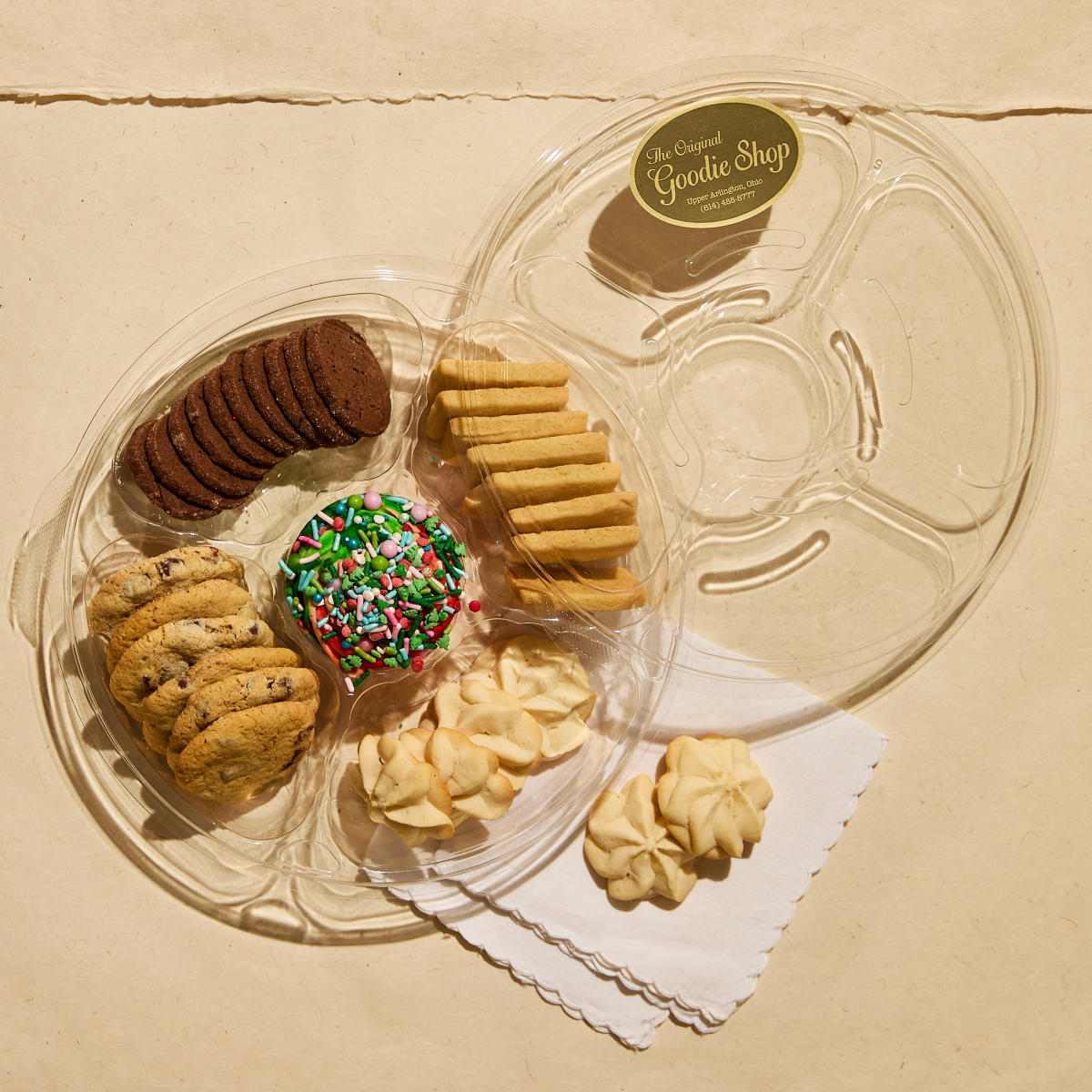 Platter of cookies from The Original Goodie Shop