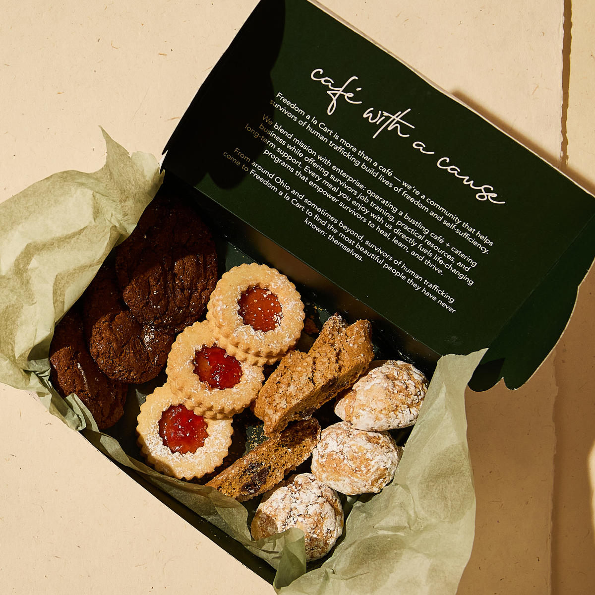 Box of cookies from Freedom a la Cart