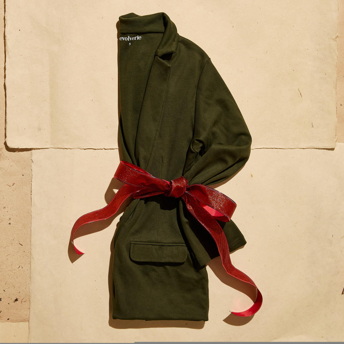 Olive green blazer from Evolverie