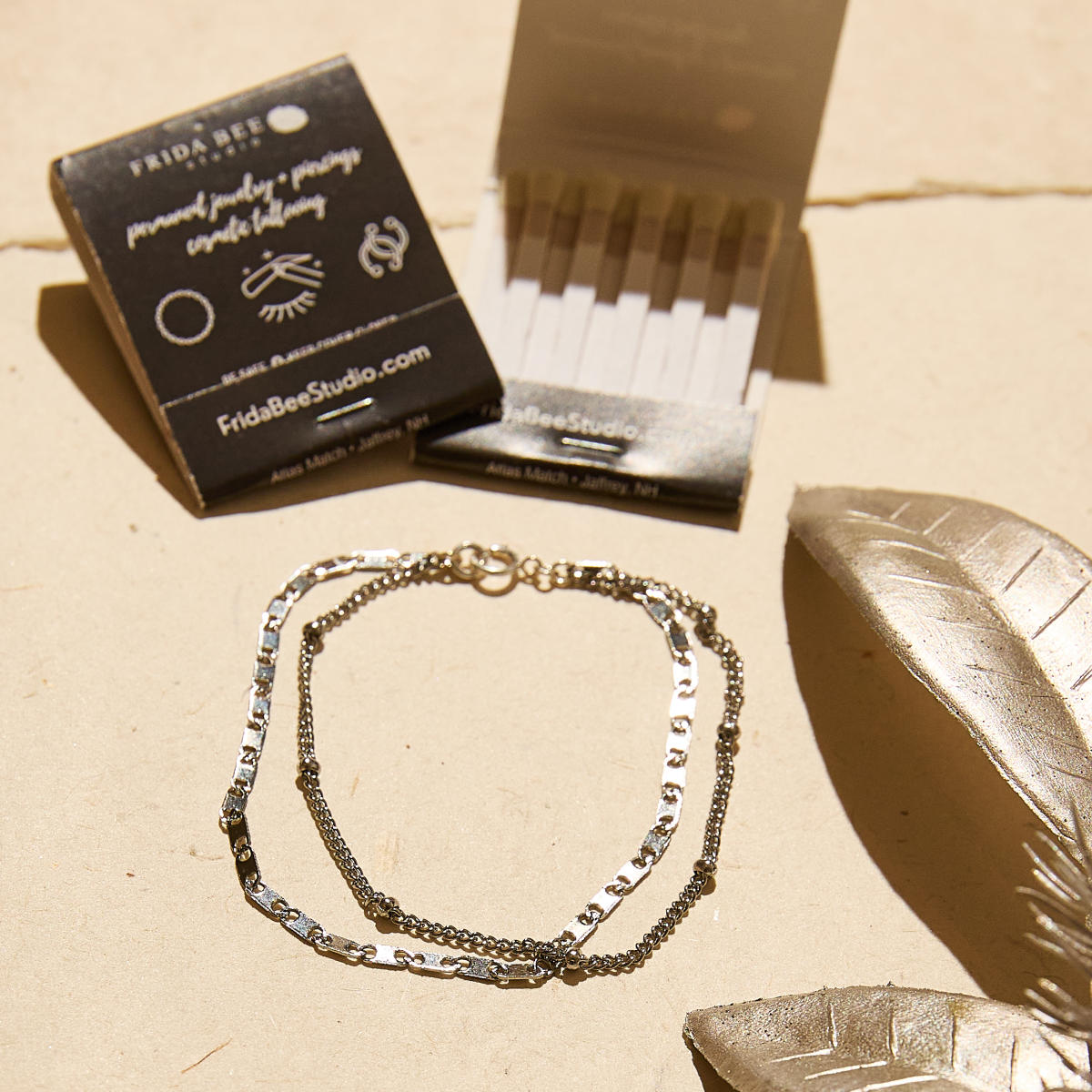 Silver chain bracelets from Frida Bee