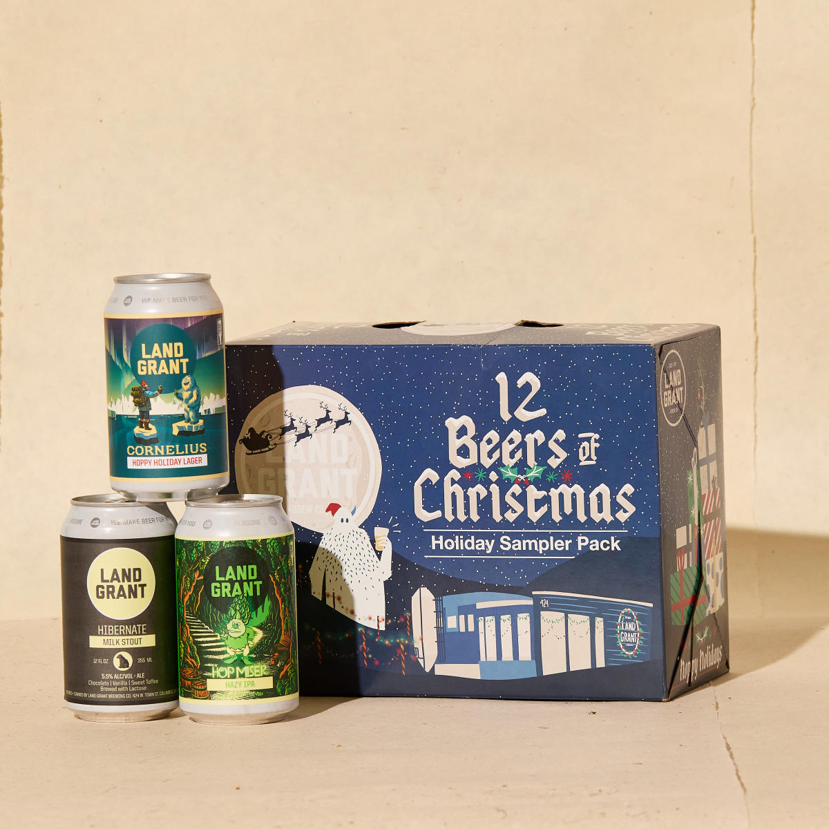 12 Beers of ChristmasHoliday Sampler Pack from Land-Grant Brewing Co.