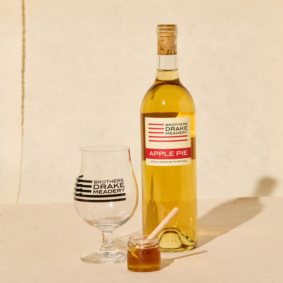 'Apple Pie' flavored apple mead with spices from Brothers Drake Meadery