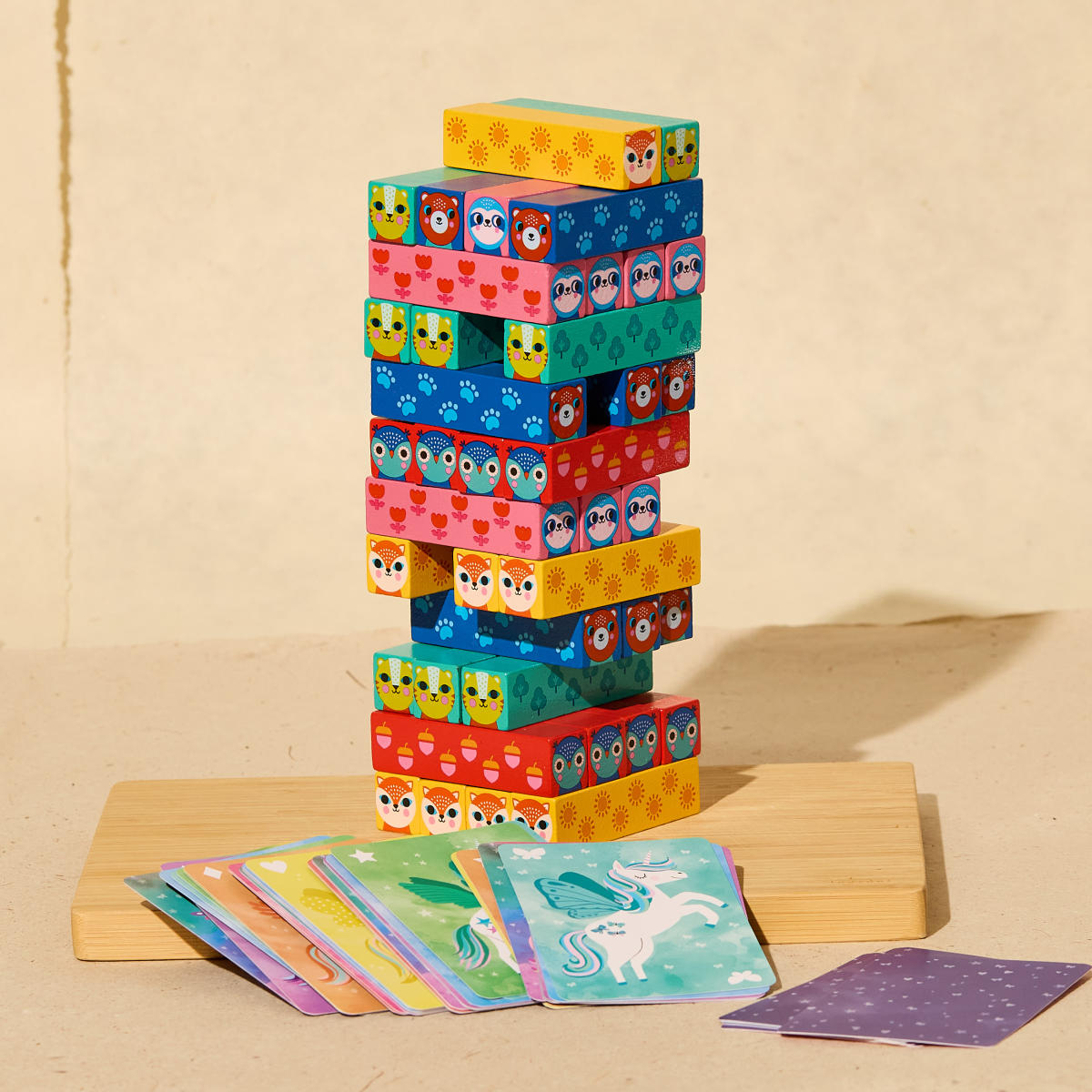 Wild Wobble Tower game and Wild Unicorn card game
