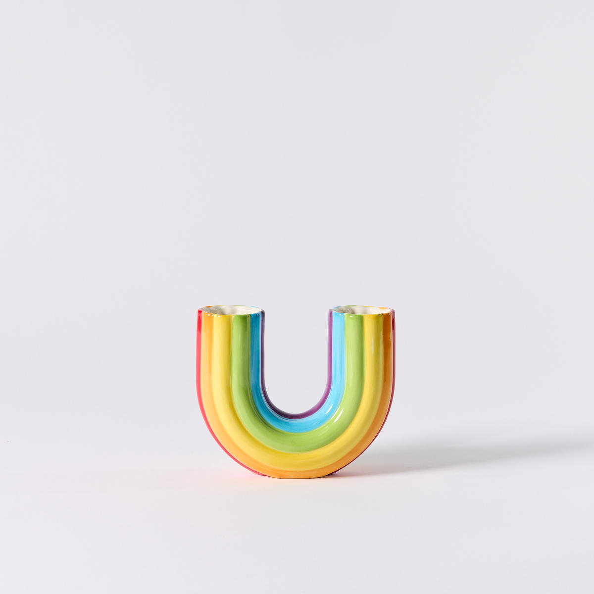 Upside-down rainbow vase from the plant gays in Columbus