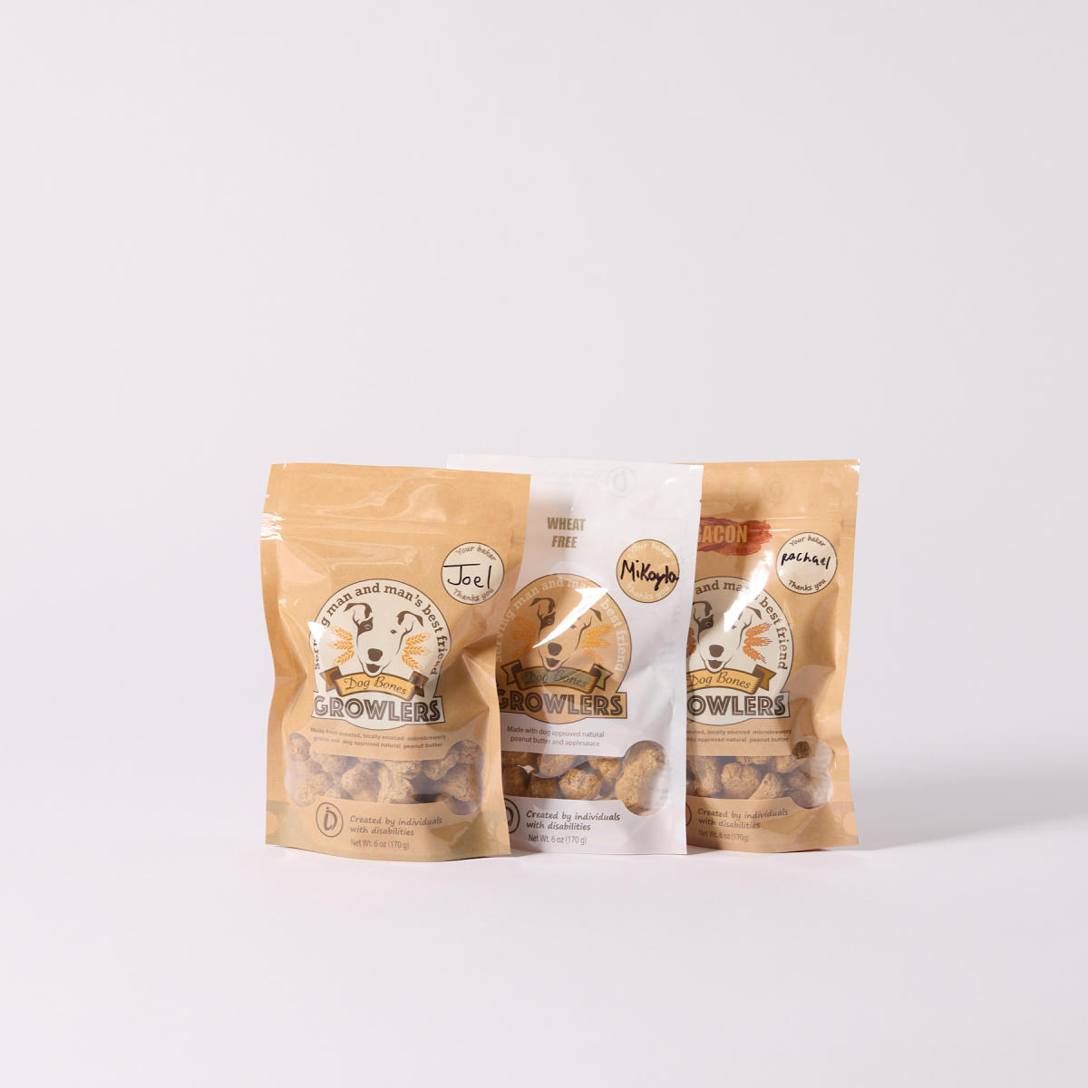 Three bags of dog bones from Growlers Dog Bones