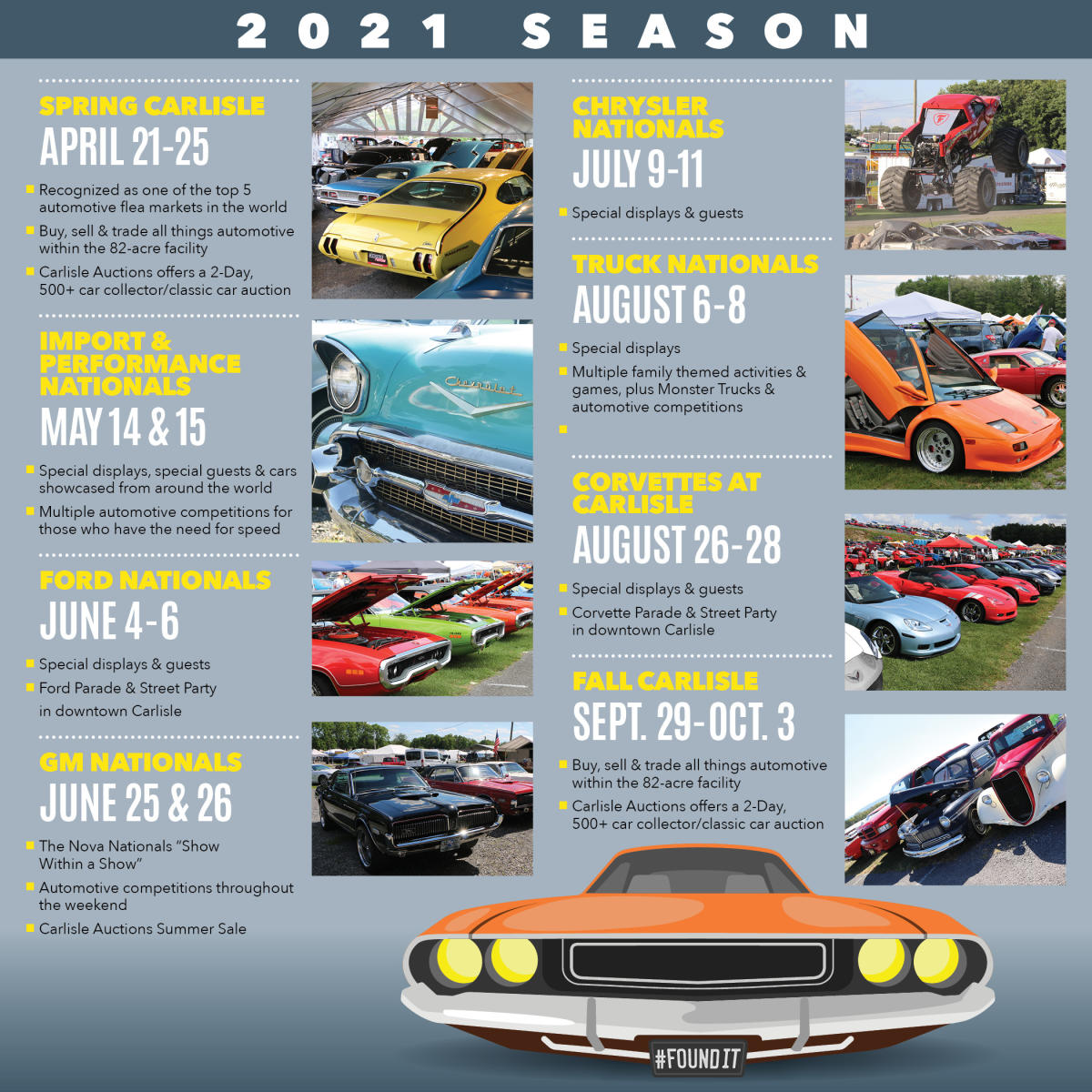 2021 Car Show Dates Infographic
