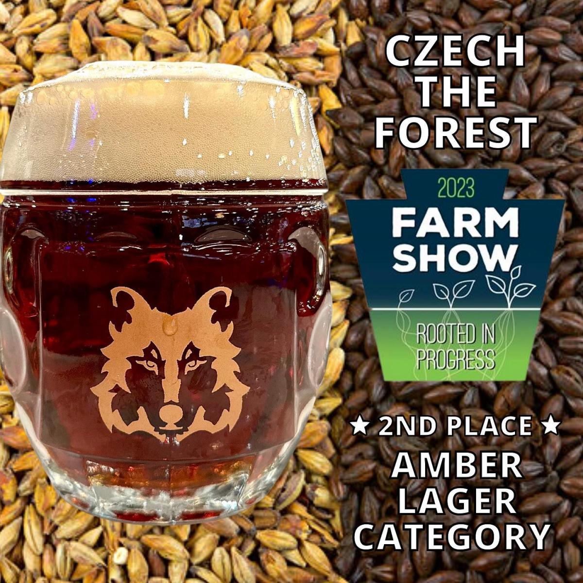 Wolf Brewing 2nd Place Amber Lager Category at 2023 Farm Show