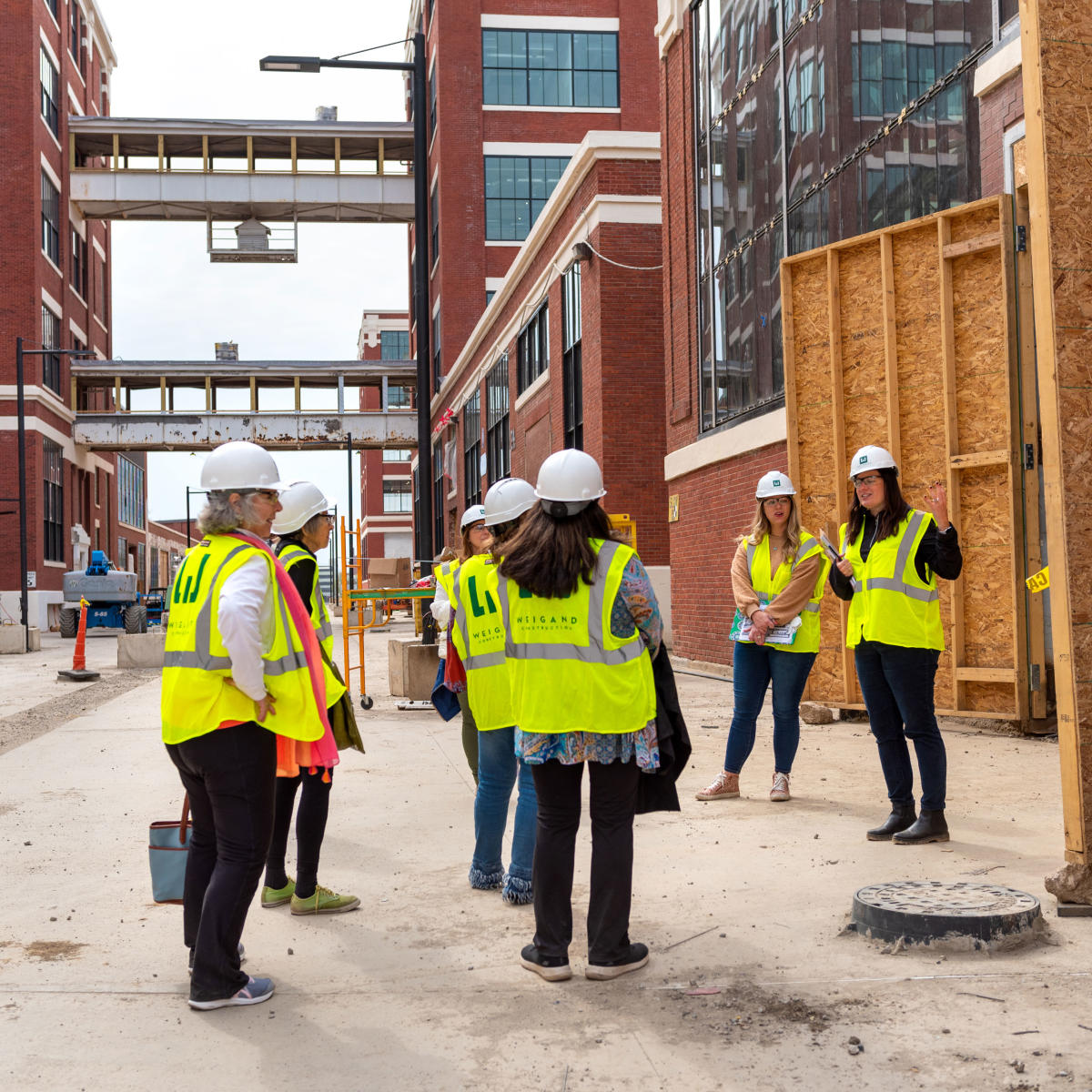 Visit Fort Wayne site tour of Electric Works during the 2022 Midwest Travel Journalists Assocation convention.