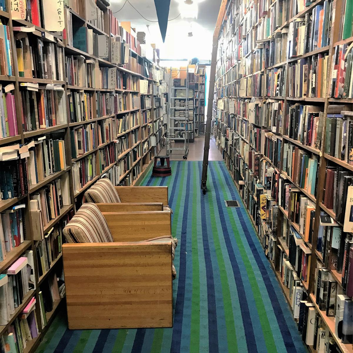 Bookshelves at Hyde Brother Booksellers in Fort Wayne, Indiana