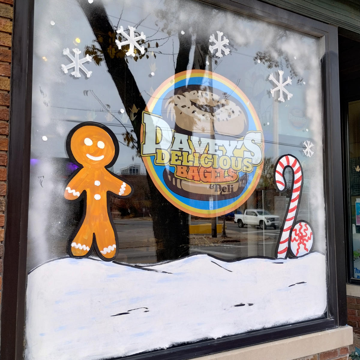 Downtown Holiday Window Decorating Contest 2025: Davey's Delicious Bagels