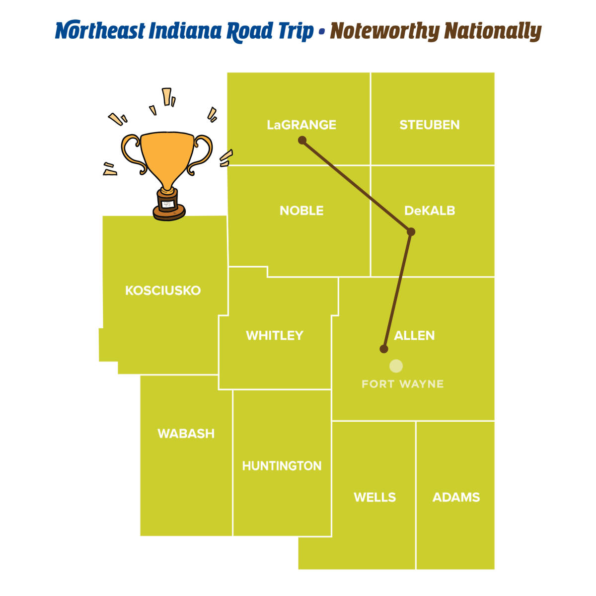 Noteworthy Nationally - Northeast Indiana Road Trips